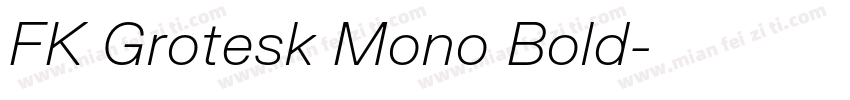 FK Grotesk Mono Bold字体转换